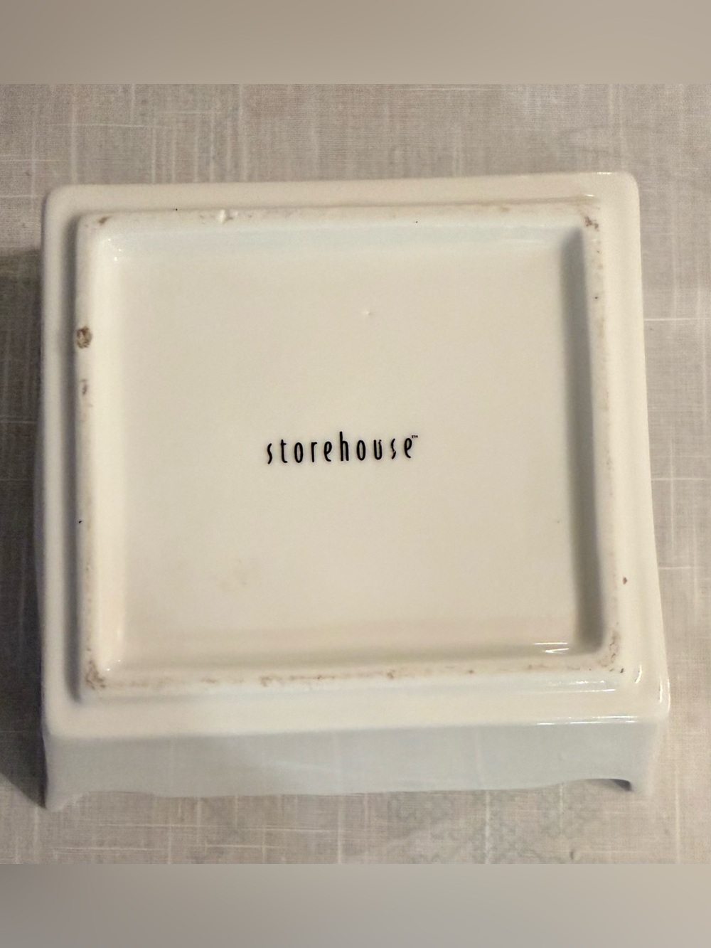 Storehouse White ceramic square basket good for serving berries small side dish - Picture 5 of 11